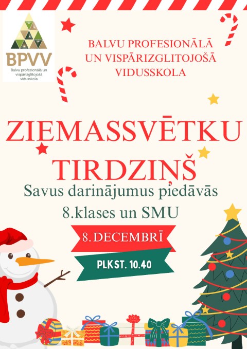 Ziemassvētku tirdziņa afiša