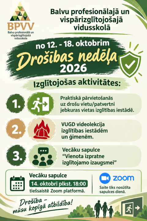 Drošības nedēļas afiša