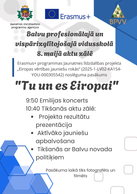 Eiropas dienas pasākuma afiša